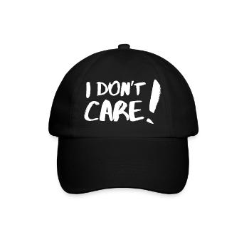 I don't care (I don't care, I don't care) - Baseballkappe - Schwarz/Schwarz - Vorne