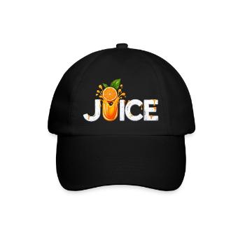 Colorful Juice Orange Fruit Drink Tshirt Summer  - Baseballkappe - Schwarz/Schwarz - Vorne