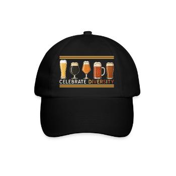 Craft Beer Vintage feiert Vielfalt und Hausbrauerei - Baseballkappe - Schwarz/Schwarz - Vorne
