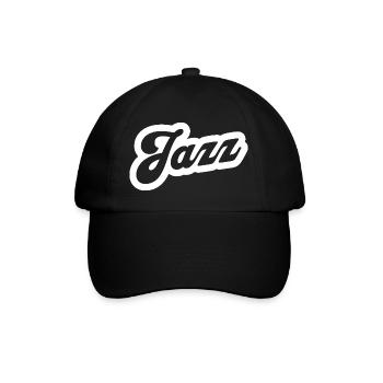 Jazzmusik-Logo - Baseballkappe - Schwarz/Schwarz - Vorne