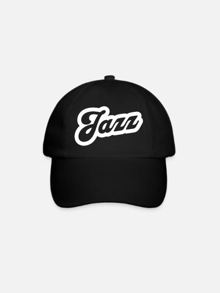 Jazzmusik-Logo - Baseballkappe - Schwarz/Schwarz