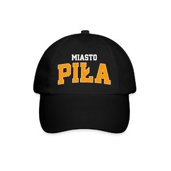 Sportlogo der Stadt Piła - Baseballkappe - Schwarz/Schwarz - Vorne