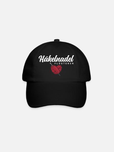 Häkelnadel Flüsterer - Baseballkappe - Schwarz/Schwarz