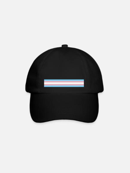 Transgender Pride Flag - Baseballkappe - Schwarz/Schwarz