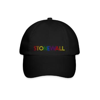 Rainbow Stonewall - Baseballkappe - Schwarz/Schwarz - Vorne