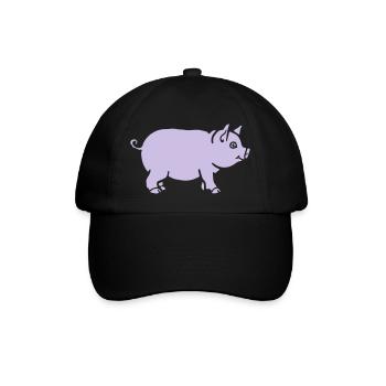 pig - Baseballkappe - Schwarz/Schwarz - Vorne
