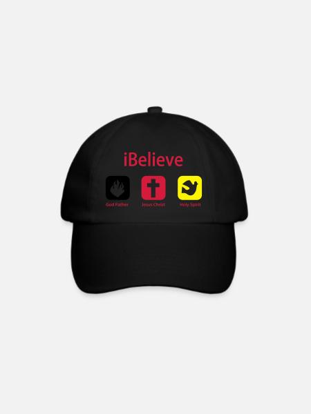 iBelieve - Jesus Shirt (UK) - Baseballkappe - Schwarz/Schwarz