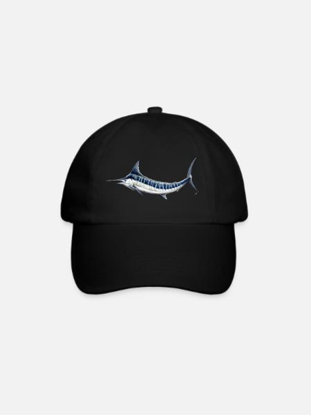 Blue Marlin - Blauer Marlin - Espadon - Fisch - Baseballkappe - Schwarz/Schwarz