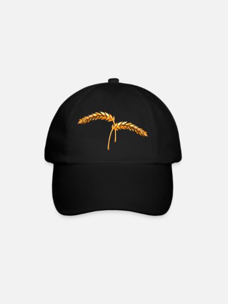 aehren dekoration natur - Baseballkappe - Schwarz/Schwarz