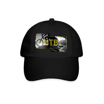 Moutainbike Downhill Berge geschenk MTB - Baseballkappe - Schwarz/Schwarz - Vorne