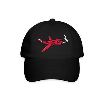 stoned kiffen drogen rauchen joint kiffer weed han - Baseballkappe - Schwarz/Schwarz - Vorne