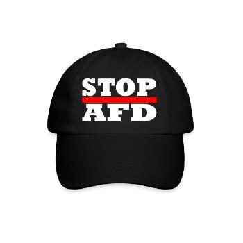 Stop Afd - Baseballkappe - Schwarz/Schwarz - Vorne
