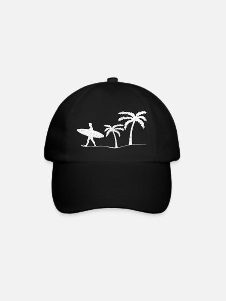 Surfer Surfen - Baseballkappe - Schwarz/Schwarz