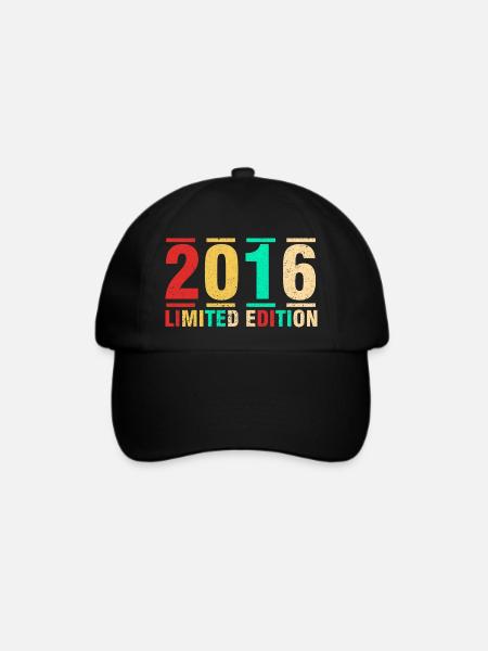 Jubiläumsgeschenk 2016 Limited Edition 2016 - Baseballkappe - Schwarz/Schwarz