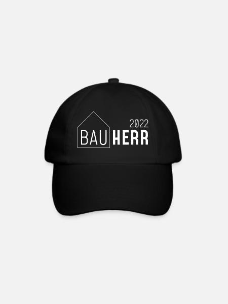 Bauherr 2022 mit Haus / hell - Baseballkappe - Schwarz/Schwarz