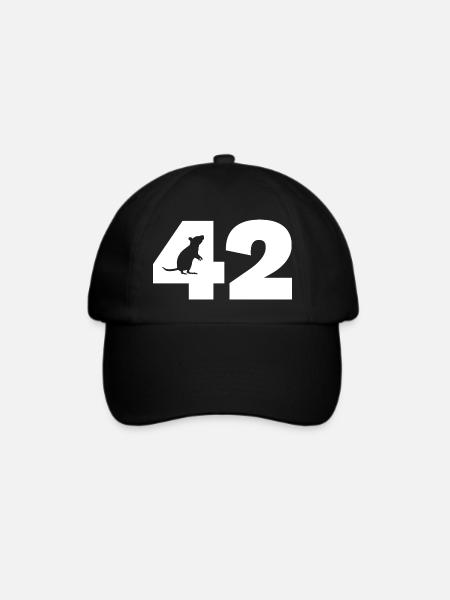 42 - Maus - Baseballkappe - Schwarz/Schwarz