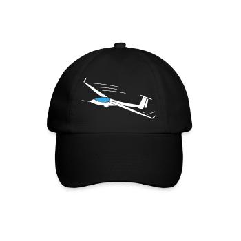 Segelflugzeug Segelflieger Geschenkideen - Baseballkappe - Schwarz/Schwarz - Vorne