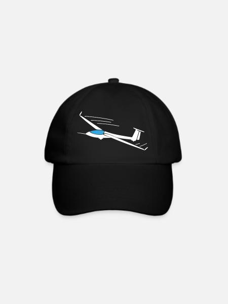 Segelflugzeug Segelflieger Geschenkideen - Baseballkappe - Schwarz/Schwarz