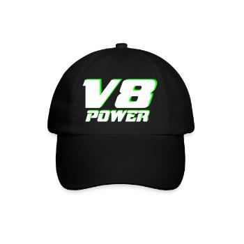 V8 - Baseballkappe - Schwarz/Schwarz - Vorne