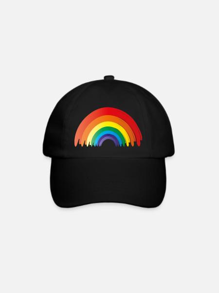 regenbogen - pride - Baseballkappe - Schwarz/Schwarz