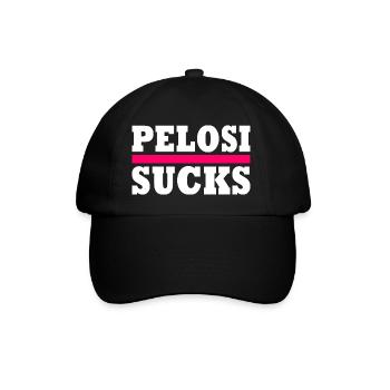 Nancy pelosi sucks - Baseballkappe - Schwarz/Schwarz - Vorne