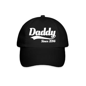 Vater Vatertag Kind Bester Vater, Daddy since 2014 - Baseballkappe - Schwarz/Schwarz - Vorne
