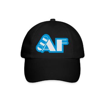 old AF Text Logo - Baseballkappe - Schwarz/Schwarz - Vorne