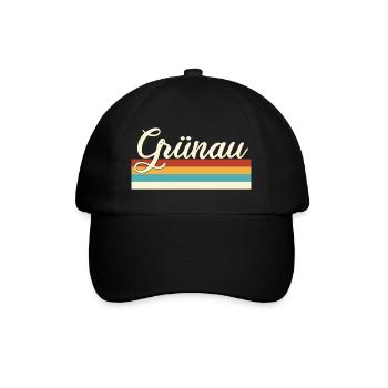 Grünau - Treptow - Köpenick - Berlin - Retro - Baseballkappe - Schwarz/Schwarz - Vorne