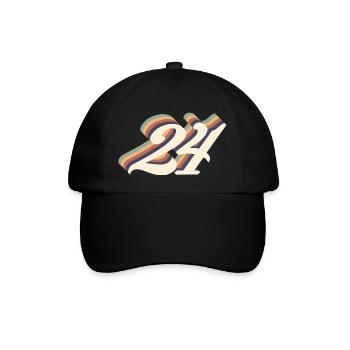 Jahrgang zum 24-jährigen Jubiläum - Baseballkappe - Schwarz/Schwarz - Vorne