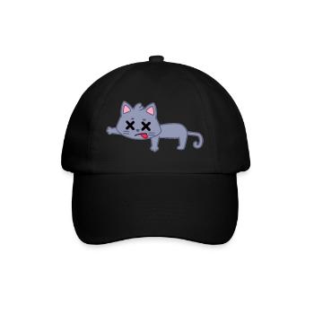 FREAKY CAT - Baseballkappe - Schwarz/Schwarz - Vorne