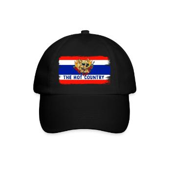 Thailand das heiße Land - Baseballkappe - Schwarz/Schwarz - Vorne