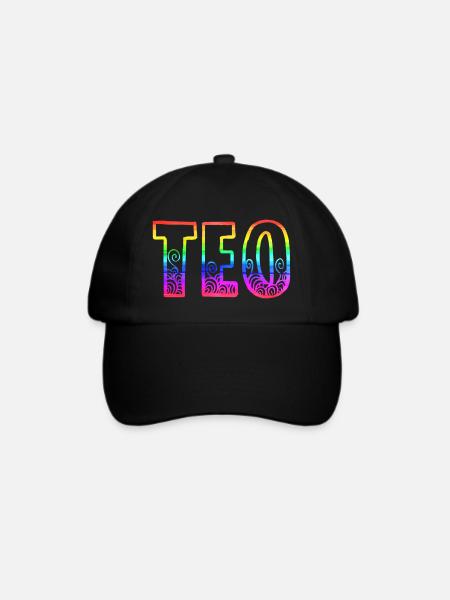 teo rs regenbogen - Baseballkappe - Schwarz/Schwarz
