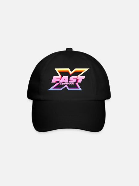 Fast and Furious 10 Logo mit X bunt - Baseballkappe - Schwarz/Schwarz