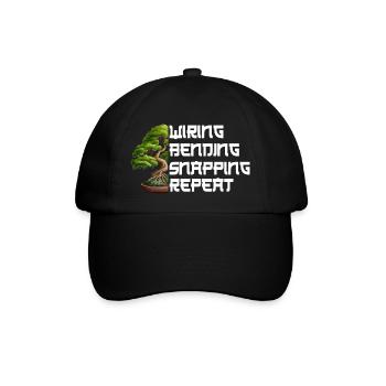 Bonsai Baum Design für Bonsai Anfänger Liebhaber - Baseballkappe - Schwarz/Schwarz - Vorne
