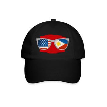 Philippinisch-amerikanische Freundschaft - Baseballkappe - Schwarz/Schwarz - Vorne