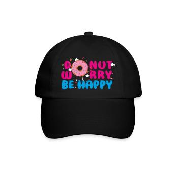 DONUT SORGE - Baseballkappe - Schwarz/Schwarz - Vorne