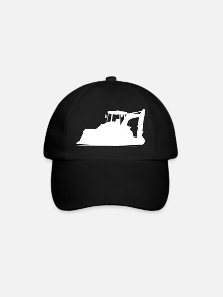 Baggerfahrer und Baugeräteführer Silhouette – - Baseballkappe - Schwarz/Schwarz