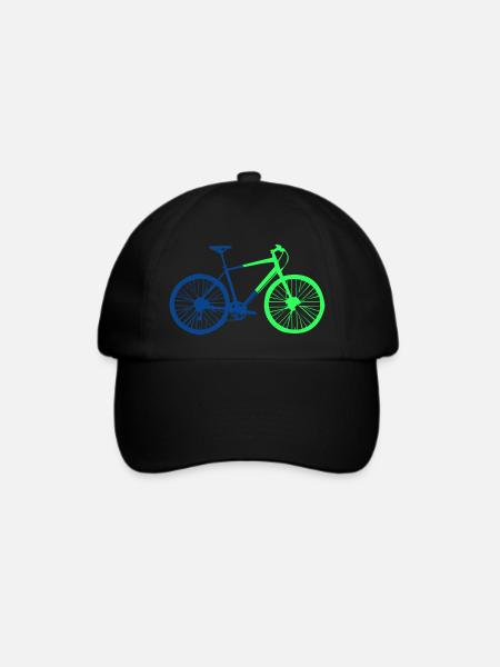 bicycle silhouette 2 - Baseballkappe - Schwarz/Schwarz