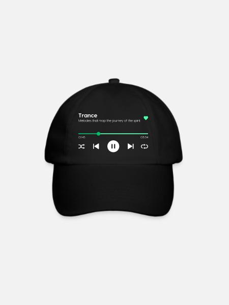 Trance - Baseballkappe - Schwarz/Schwarz