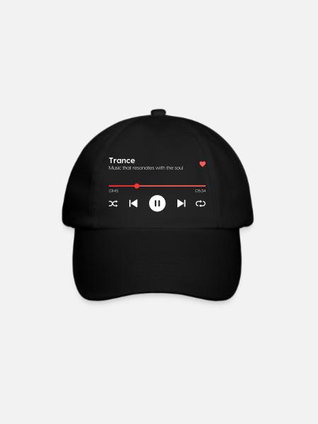 Trance - Baseballkappe - Schwarz/Schwarz