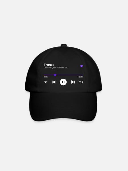 Trance - Baseballkappe - Schwarz/Schwarz