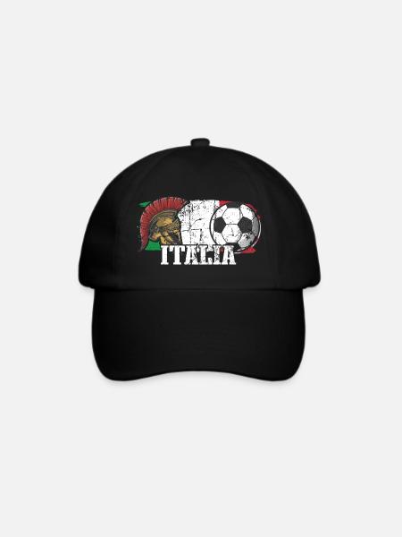 Italien Fußball - Baseballkappe - Schwarz/Schwarz