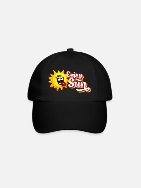 Enjoy the sun / Summer feeling / Retro-Look - Baseballkappe - Schwarz/Schwarz