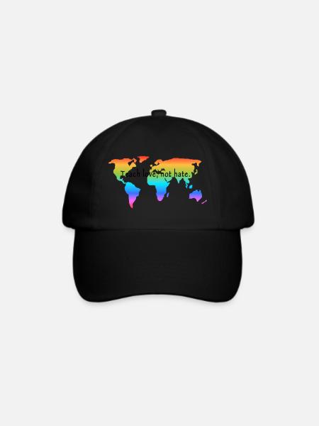 Teach love, not hate. Love is love. - Baseballkappe - Schwarz/Schwarz