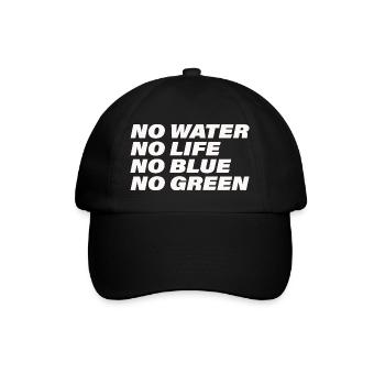 WATER - Baseballkappe - Schwarz/Schwarz - Vorne