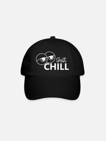 Just Chill / Just Relaxed - Baseballkappe - Schwarz/Schwarz