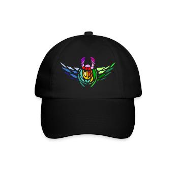 Pride Skarabäus – Vielfalt und Transformation - Baseballkappe - Schwarz/Schwarz - Vorne