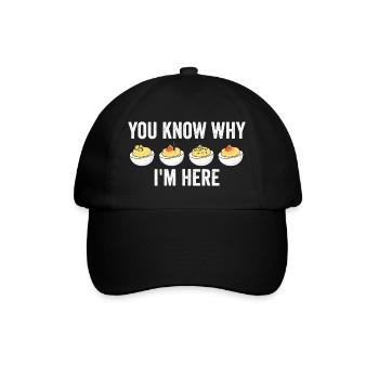 Sie wissen, warum ich hier bin: Thanksgiving-Teufe - Baseballkappe - Schwarz/Schwarz - Vorne