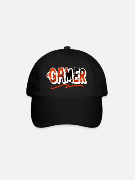 Gamer - Baseballkappe - Schwarz/Schwarz