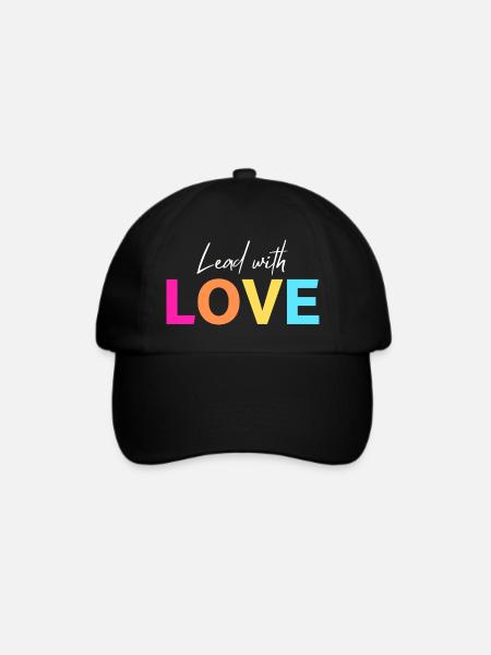 Führe mit LIEBE - Baseballkappe - Schwarz/Schwarz